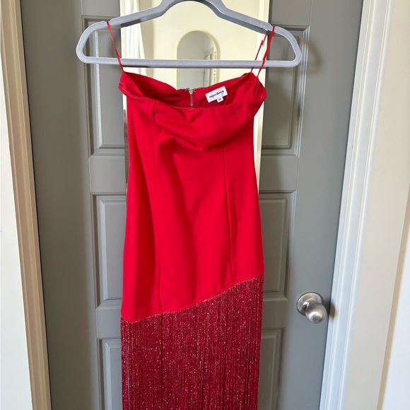 Superdown red fringe dress - Picture 2 of 4